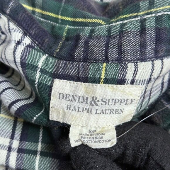 Denim & Supply Ralph Lauren Shirt Small Womens Pearl Button Snap Plaid Collared - Picture 6 of 6